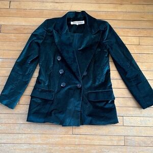 Free People Jade Ashby Velvet Double-Breasted Blazer jacket